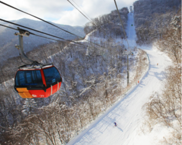스키장 곤도라 사진