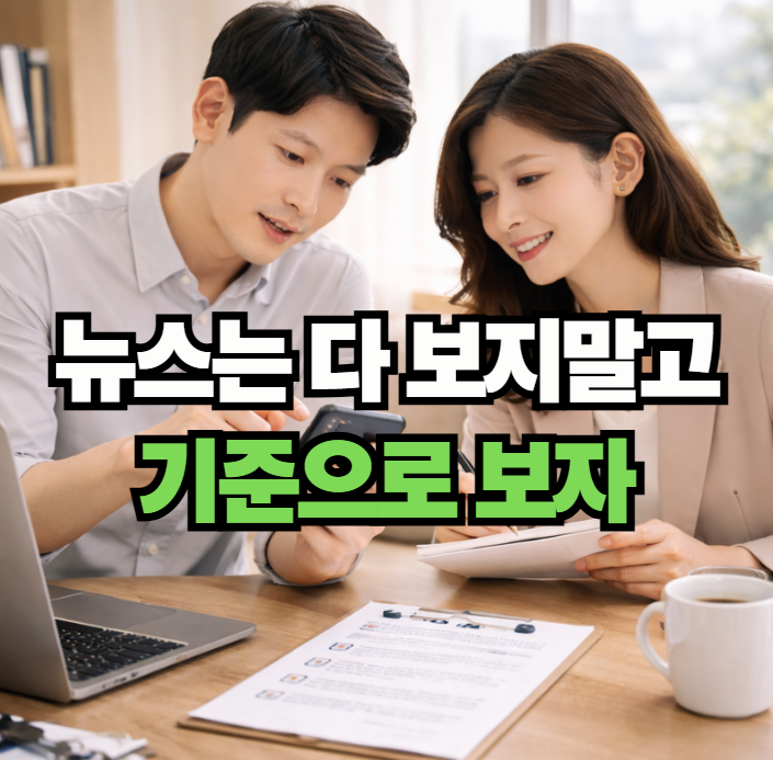 뉴스를 확인하는 시민