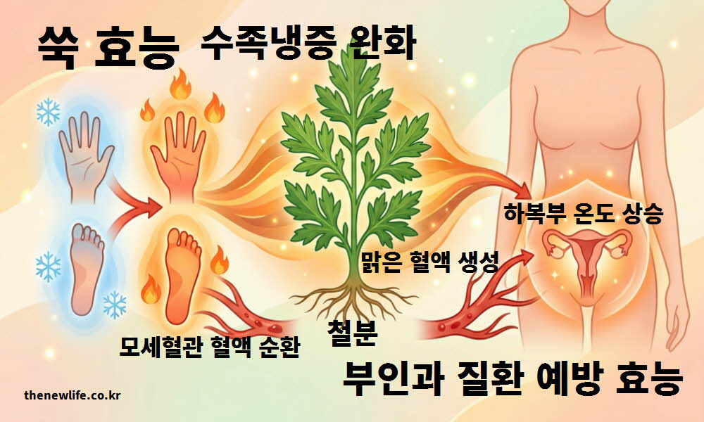 쑥 효능 수족냉증 완화 부인과 질환 예방