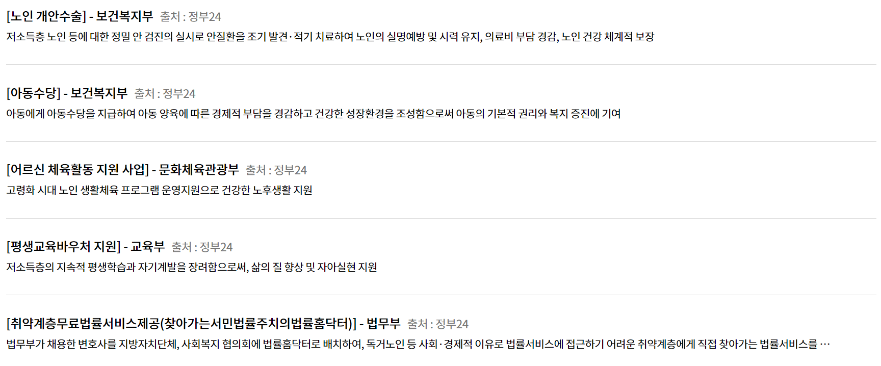 정부 지원금 조회방법