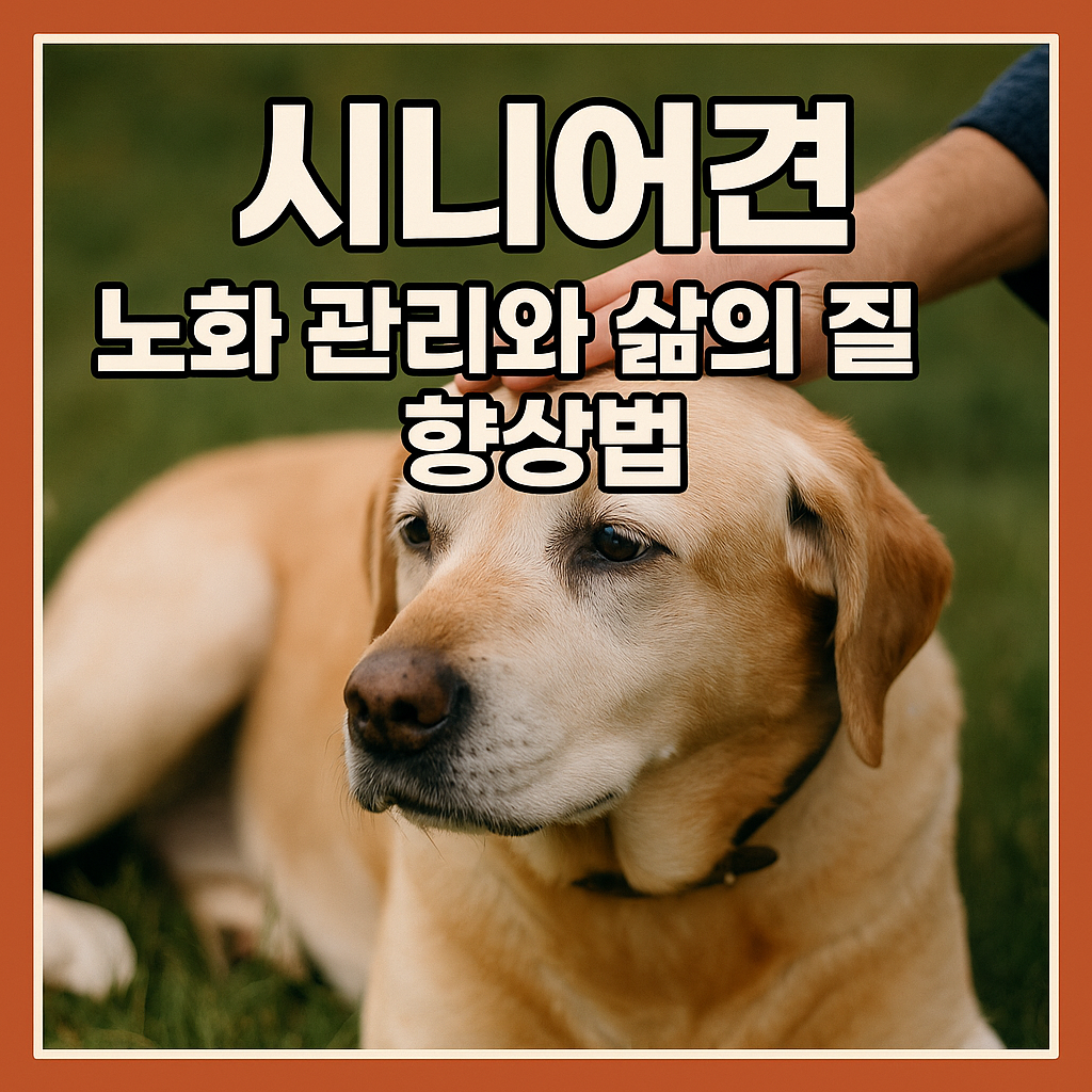 시니어견 노화 관리와 삶의 질 향상법