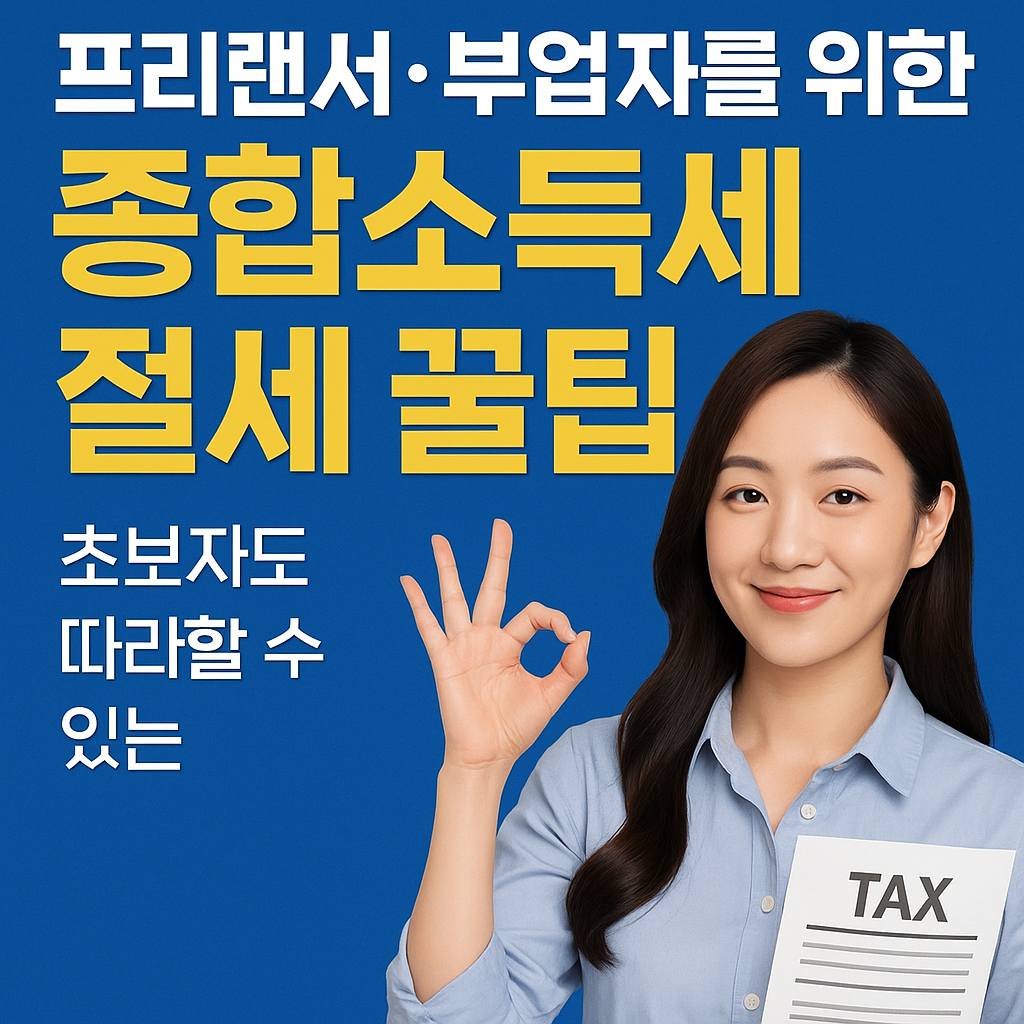 프리랜서·부업자를 위한 종합소득세 절세 팁 – 초보자도 따라 할 수 있는 가이드