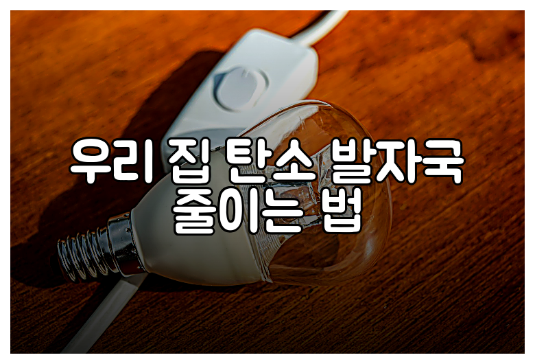 우리 집 탄소 발자국 줄이는 법