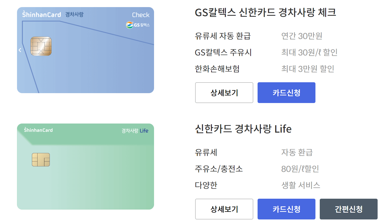 경차 유류세 환급카드 