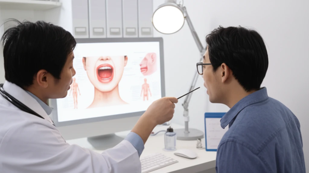 목 건강 적신호 후두내시경 검사로 미