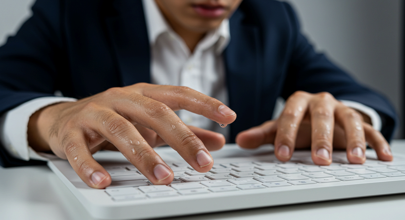 이유 없이 땀이 줄줄… 손바닥, 발바닥까지 흠뻑 젖는다면 다한증일 수 있어요.