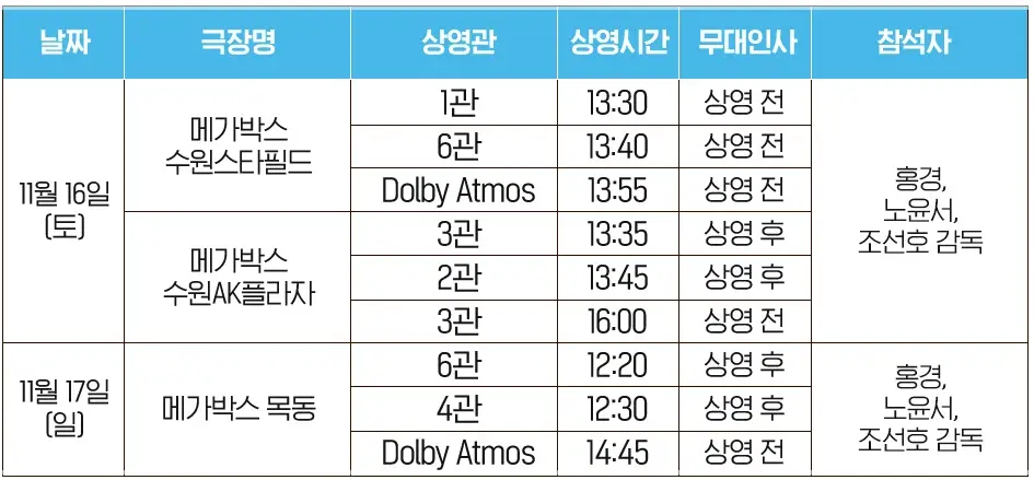 청설-무대인사-일정-예매-롯데시네마-메가박스-CGV