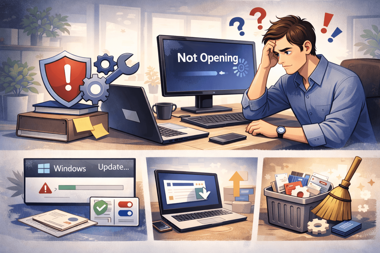 윈도우 업데이트 후 프로그램이 안 열릴 때 해결 방법