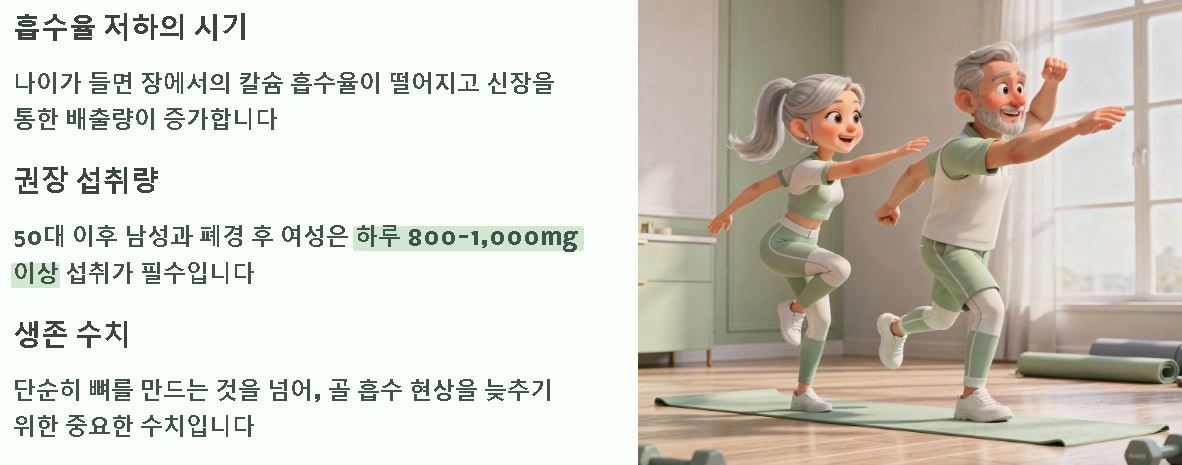 칼슘 하루 권장량