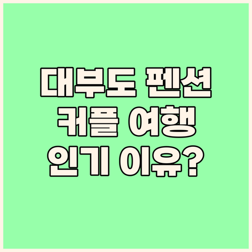 대부도 어스20 펜션! 커플 여행객에..