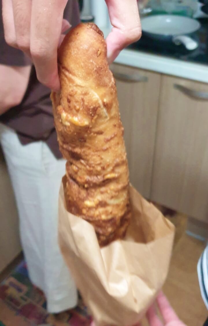 크기가 줄어든 포크베이크