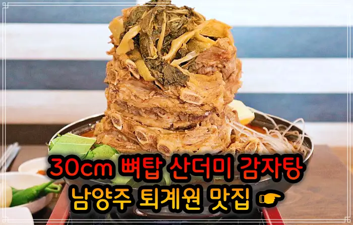 2TV 생생정보 남양주 퇴계원 30cm 뼈탑 산더미 감자탕 맛집