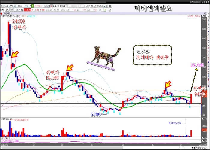 디티앤씨알오-일-봉-차트