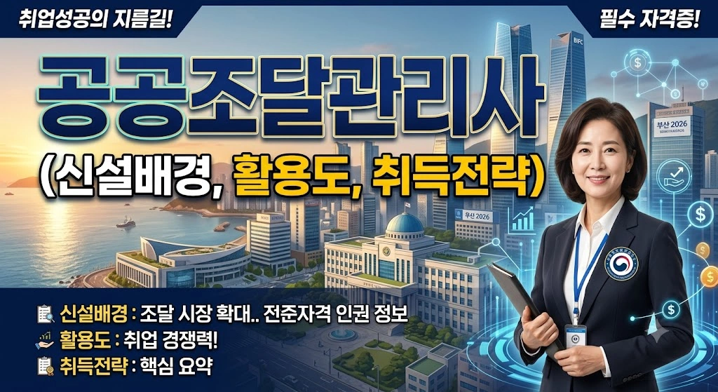 공공조달관리사 (신설배경, 활용도, 취득전략)