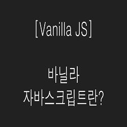 바닐라 자바스크립트