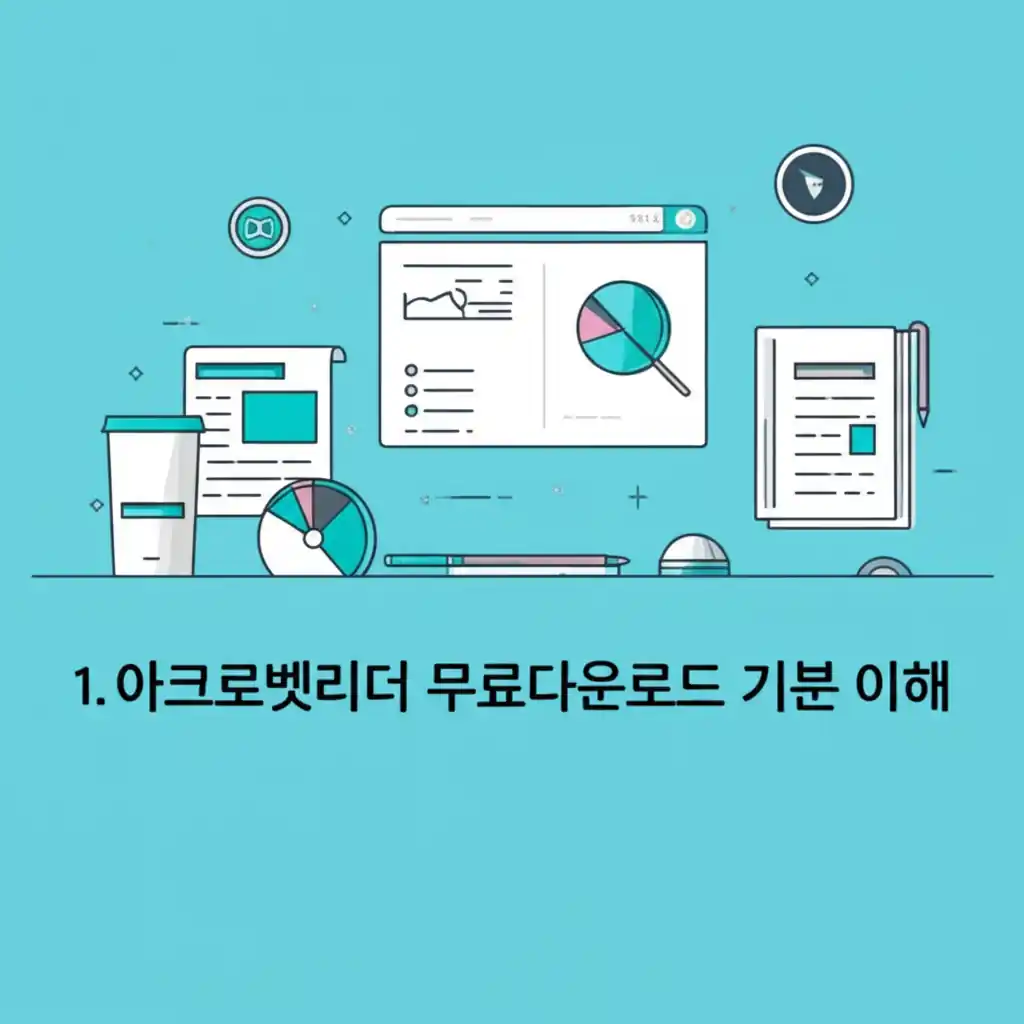 섹션 1. 아크로벳리더 무료다운로드 기본 이해를 설명하는 공식 다운로드 화면.
