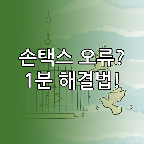 손택스 오류 해결 방법 고객센터 대표..