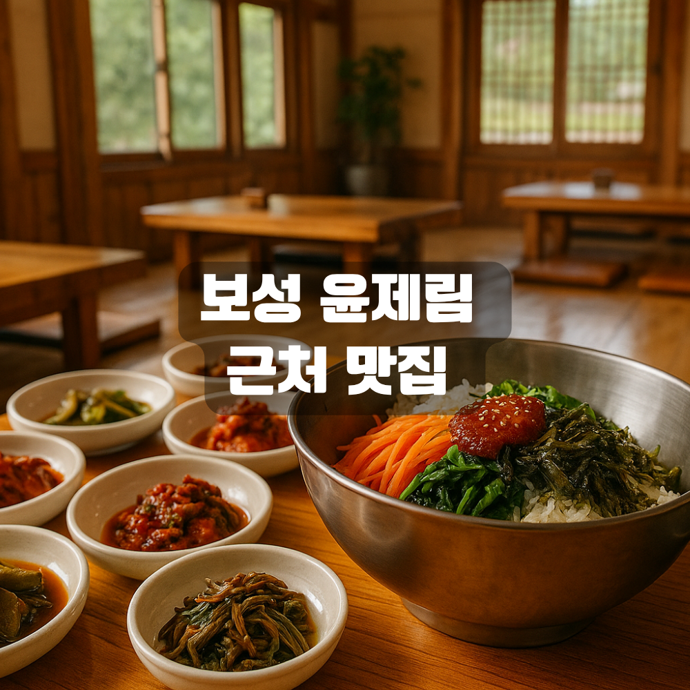 보성 윤제림 근처 맛집