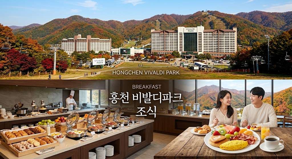 지하 놀이시설도 대박이지만..." 홍천 비발디파크의 진짜 끝판왕은 '조식 뷔페'였습니다!