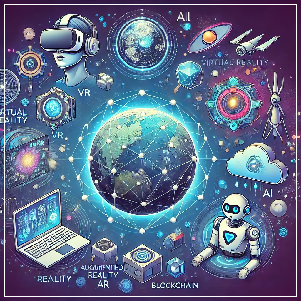 메타버스를 구성하는 핵심 기술을 나타낸 이미지