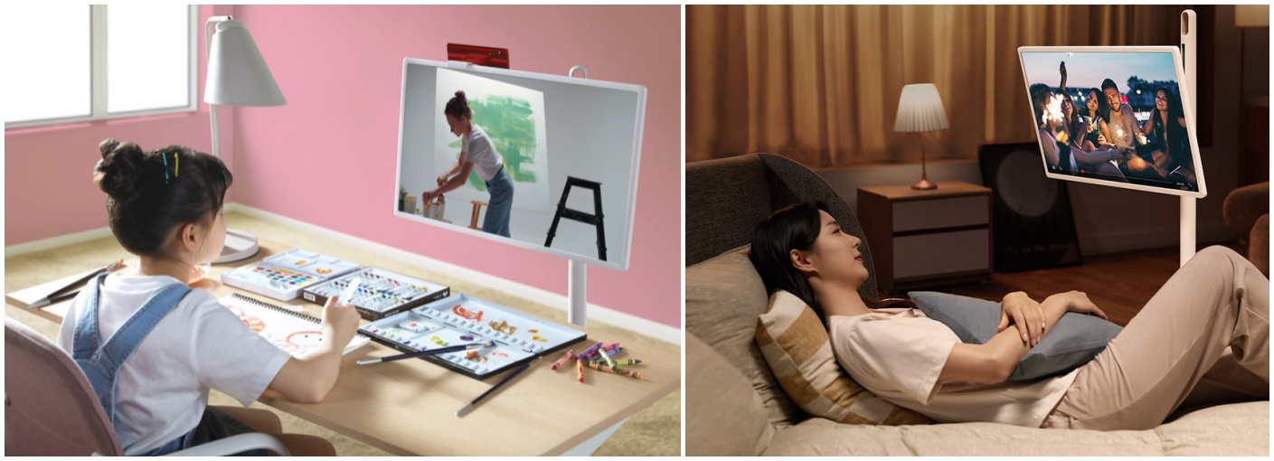 스탠바이미 미러링과 각도조절 사진