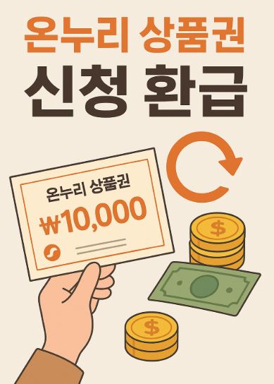온누리상품권 신청환급 문구 이미지