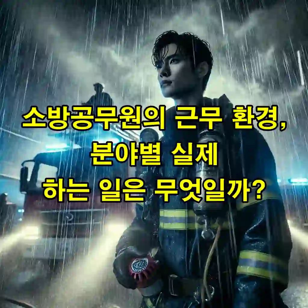 소방공무원의 근무 환경과 분야별 실제 하는 일은 무엇일까?