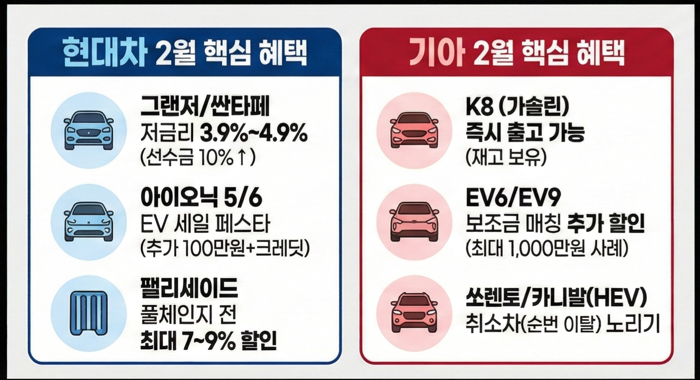 현대 기아 2월 프로모션
