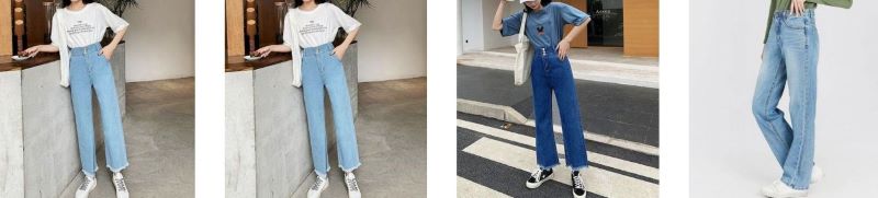 통바지 데님 코디 특징