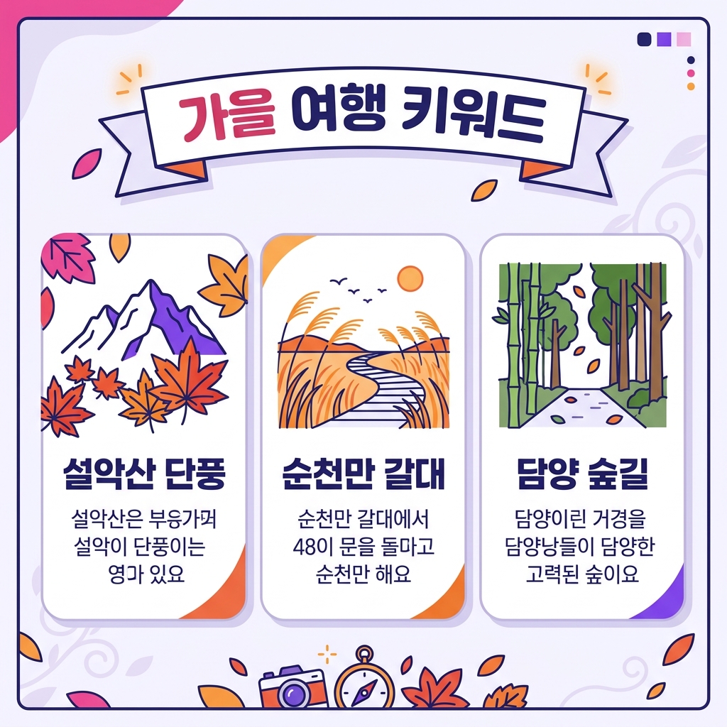 가을 국내 여행지 단풍 갈대 숲길 추천