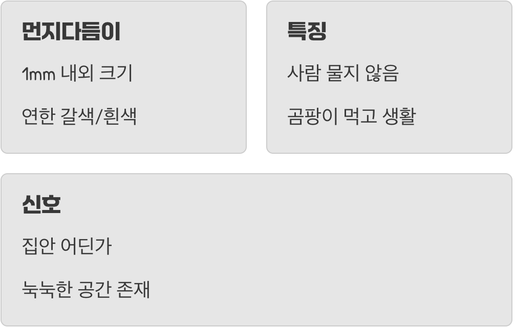 정체불명 벌레, 너는 누구니?