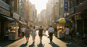 더운 여름의 거리
