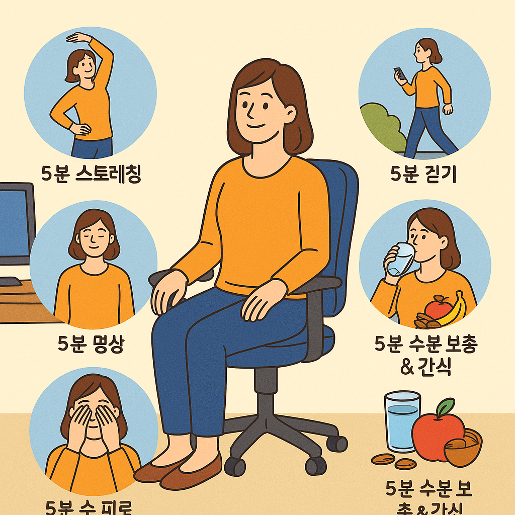 직장인을 위한 5분 틈새 건강 루틴