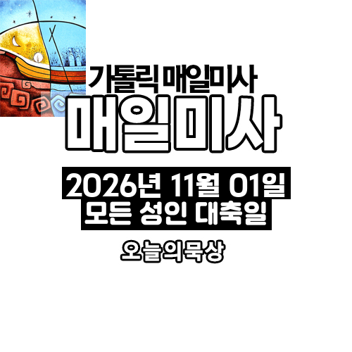 2026년 11월 1일 매일미사 모든 성인 대축일 오늘의 묵상