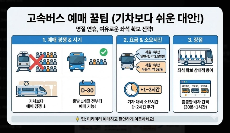 예매 실패 시 교통수단(고속버스,택시)(비교 + 전략)