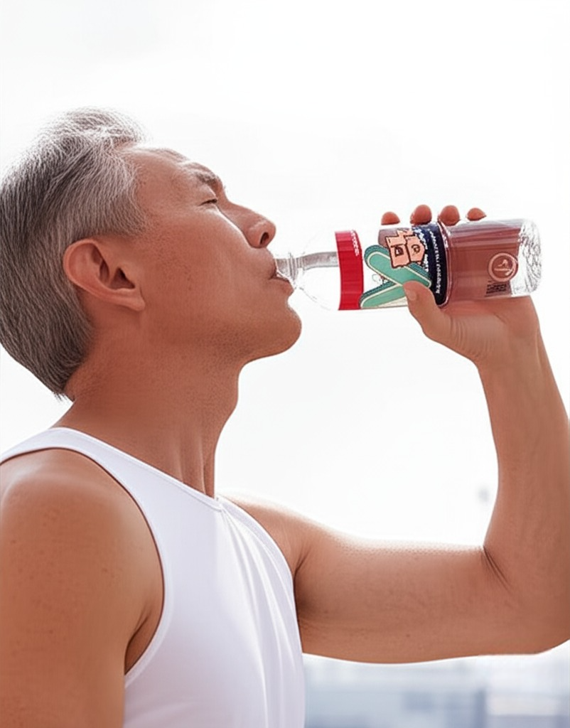 당철수 마시는 50대 남성