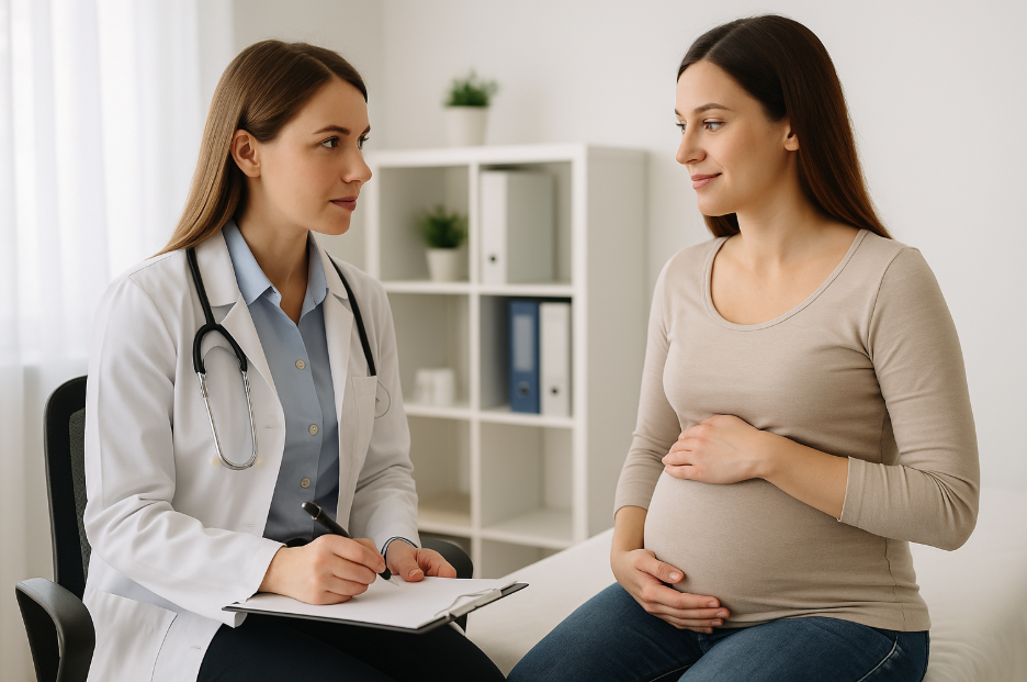 의사와-상담하는-임산부