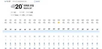 시간별 예보 체감온도 산책 코스 외출 준비물 점검_21