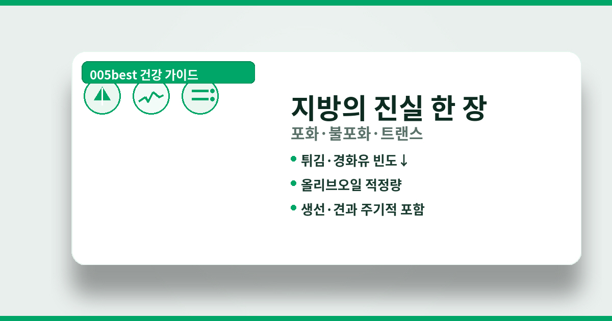 지방의 진실 &mdash; 포화&middot;불포화&middot;트랜스 한 장 정리