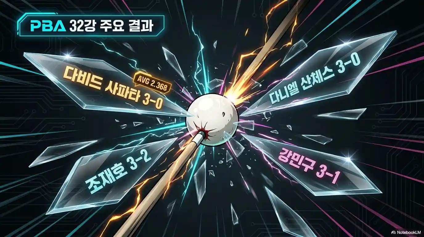 2026 하이원리조트 PBA 32강 결과 - 다비드 사파타 3대0 AVG 2.368 다니엘 산체스 3대0 조재호 3대2 강민구 3대1