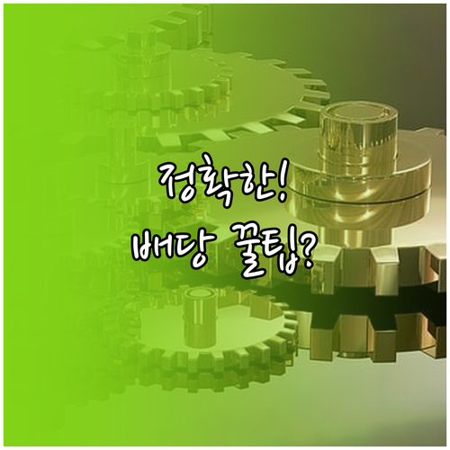 정확한 배당 기준일 알림 서비스 실시..