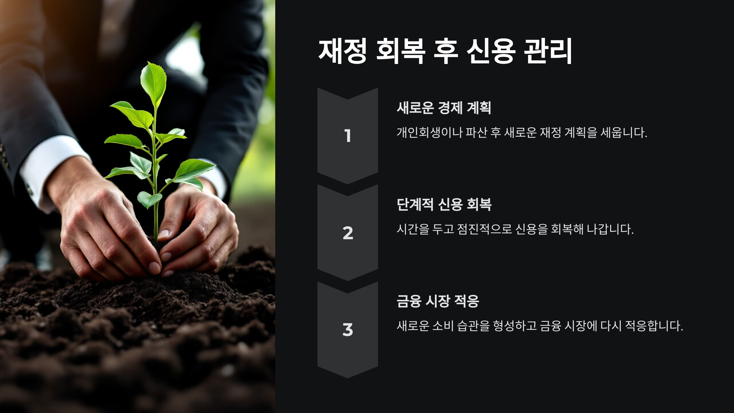 재정 회복 후 신용 관리