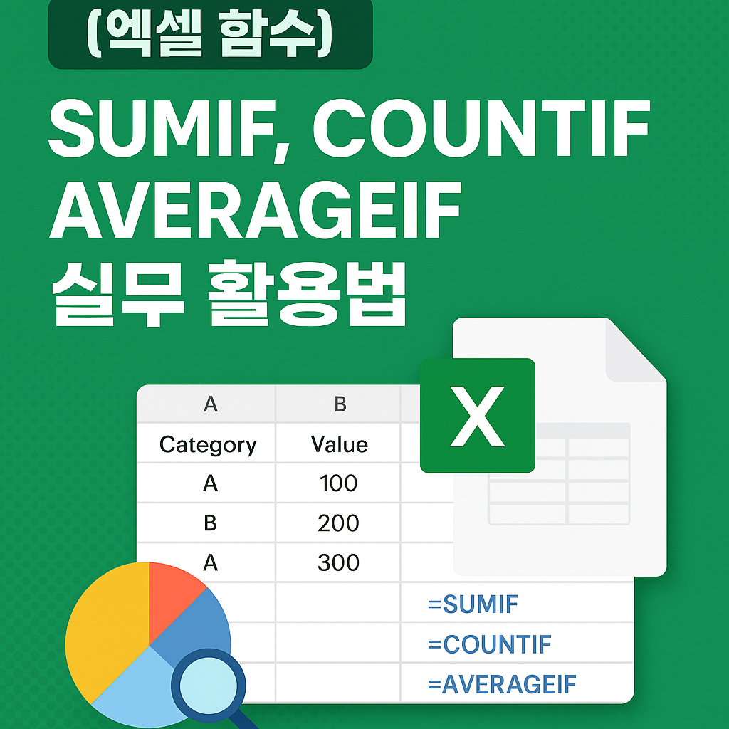 SUMIF, COUNTIF, AVERAGEIF 실무 활용법
