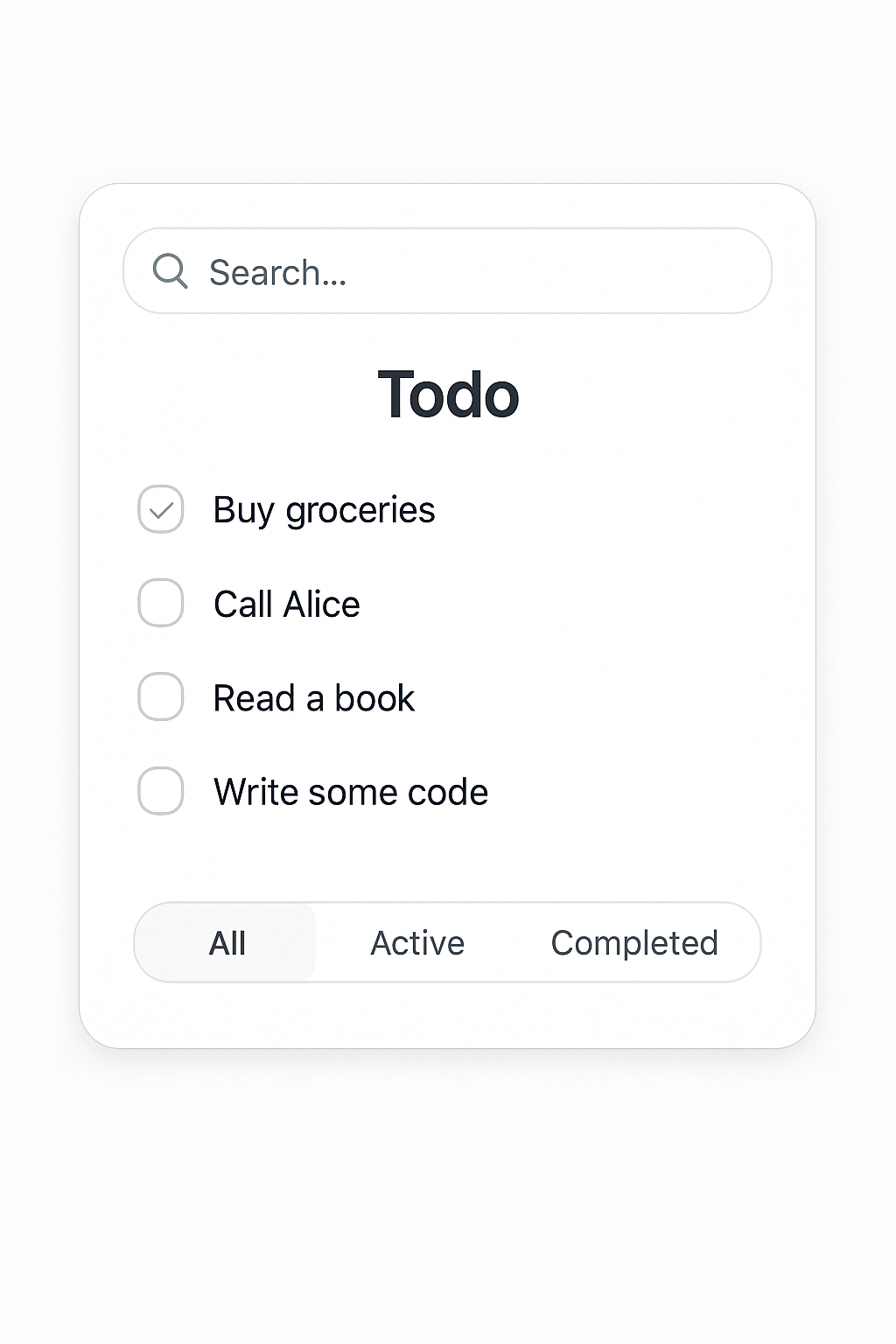 Todo 앱 인터페이스 스크린샷