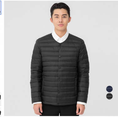 캐럿 남성용 경량 덕다운 오리털 자켓