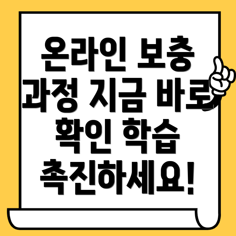 온라인 보충 과정