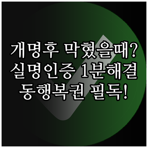 개명 후 동행복권 본인인증 안 될 때..