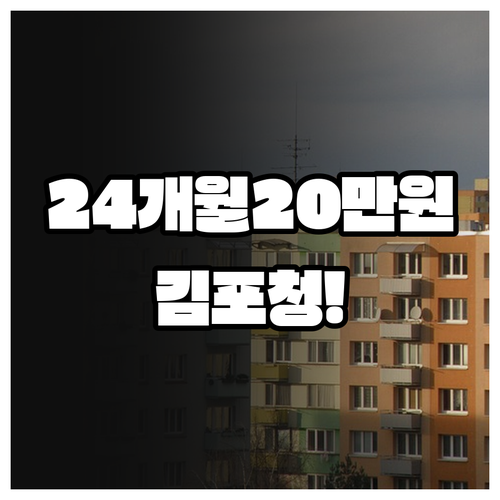 2026 김포시 청년월세 지원금 월 ..