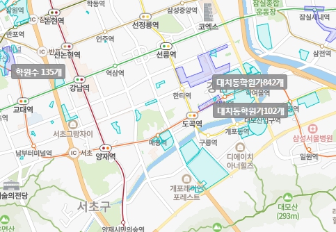 서울시-강남구-대치동-학원가-지도-800여개가넘는학원