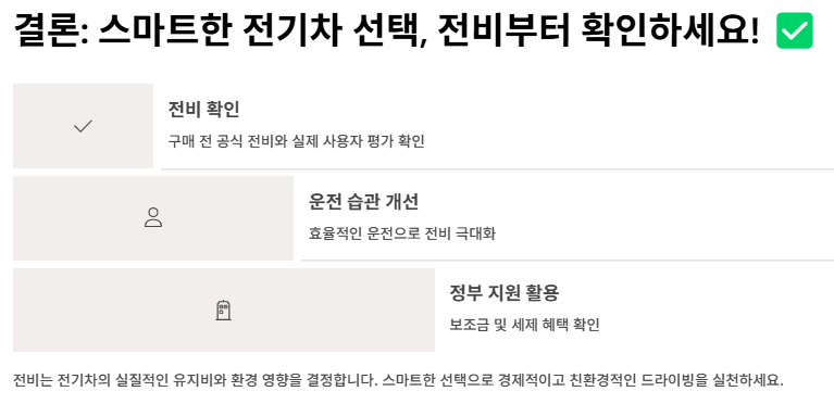전기차 연비(전비) 계산, 순위 및 비교 완벽 가이드